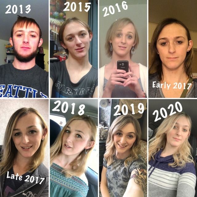 a series of photos showing the same person in different years, from birth to end of year