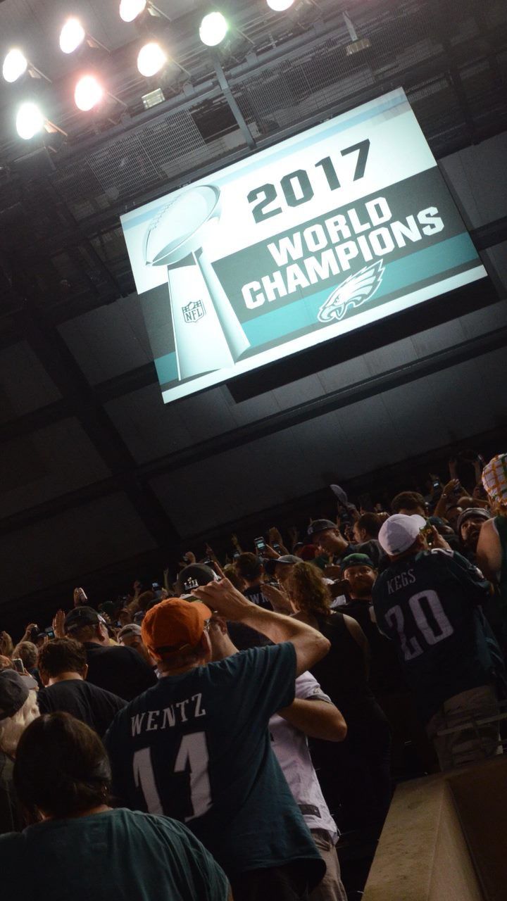 fans in the bleachers are cheering for their team's win over sports team