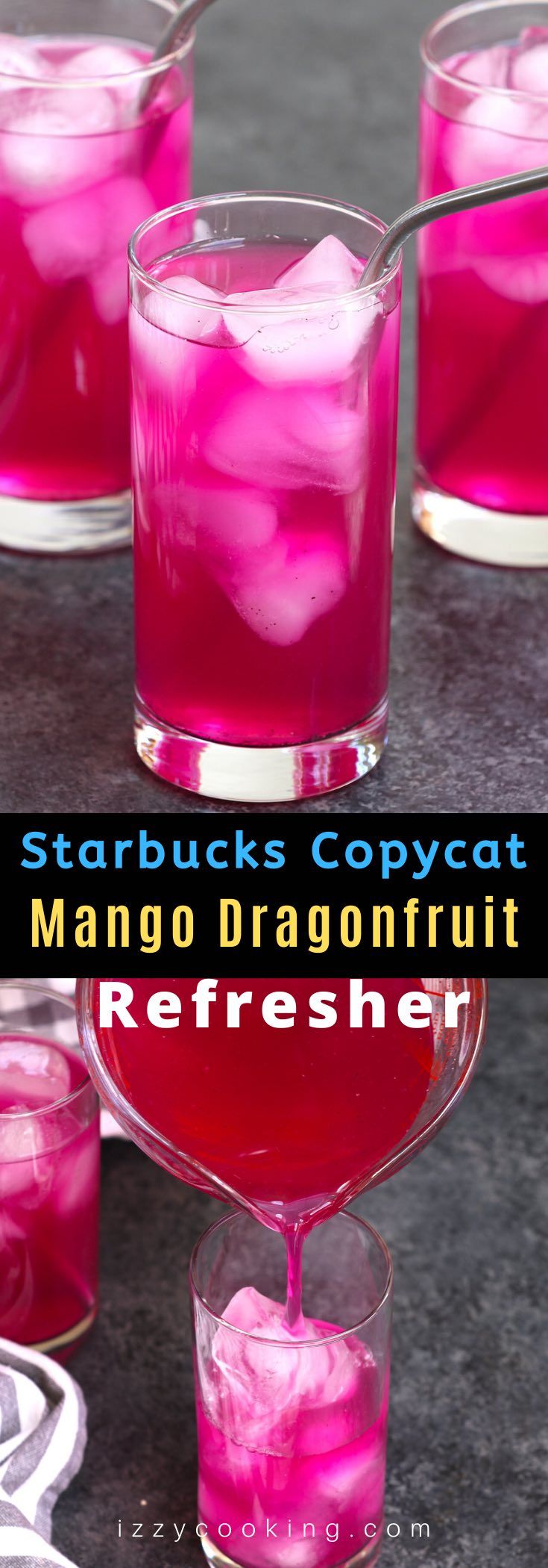 the starbuck's copycat mango dragonfruit refresher