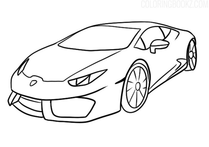 a drawing of a sports car