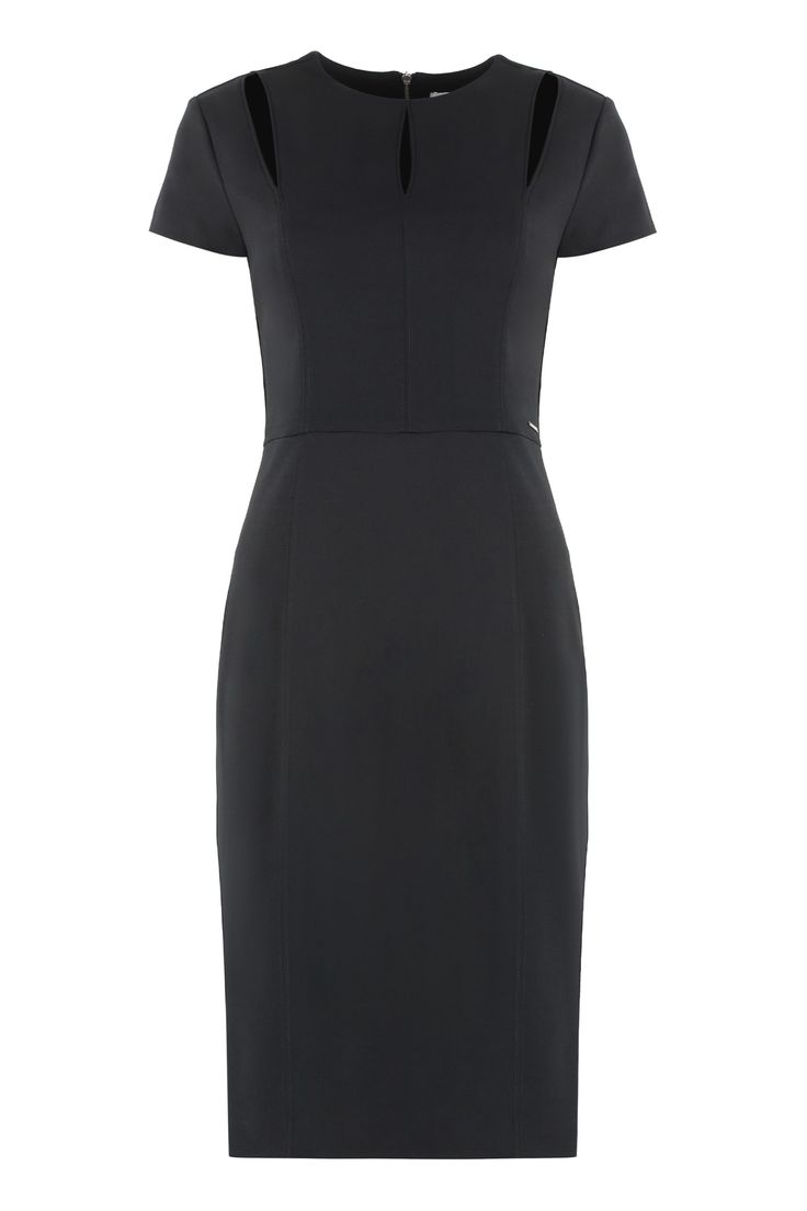 Cut-out front details96% polyester, 4% elastaneComposition: 96% % Polyester, 4% % Elastane Sleek Knee-length Elastane Bodycon Dress, Sleek Knee-length Bodycon Dress, Sleek Elastane Dress, Sleek Sheath Dress In Elastane, Sleek Knee-length Elastane Dress, Sleek Sheath Midi Dress, Elastane Short Sleeve Mini Dress For Work, Short Sleeve Elastane Mini Dress For Work, Formal Stretch Elastane Bodycon Dress