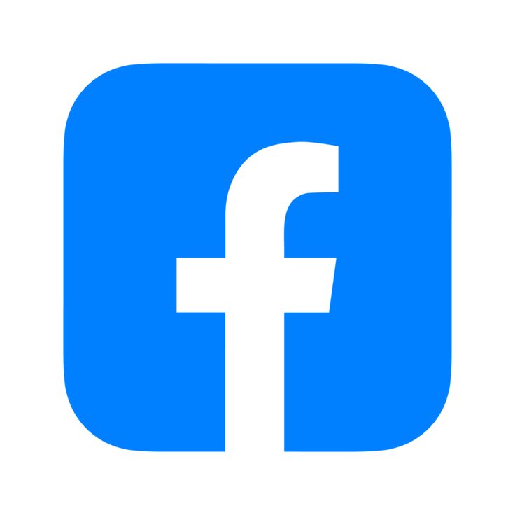 the facebook logo is blue and white