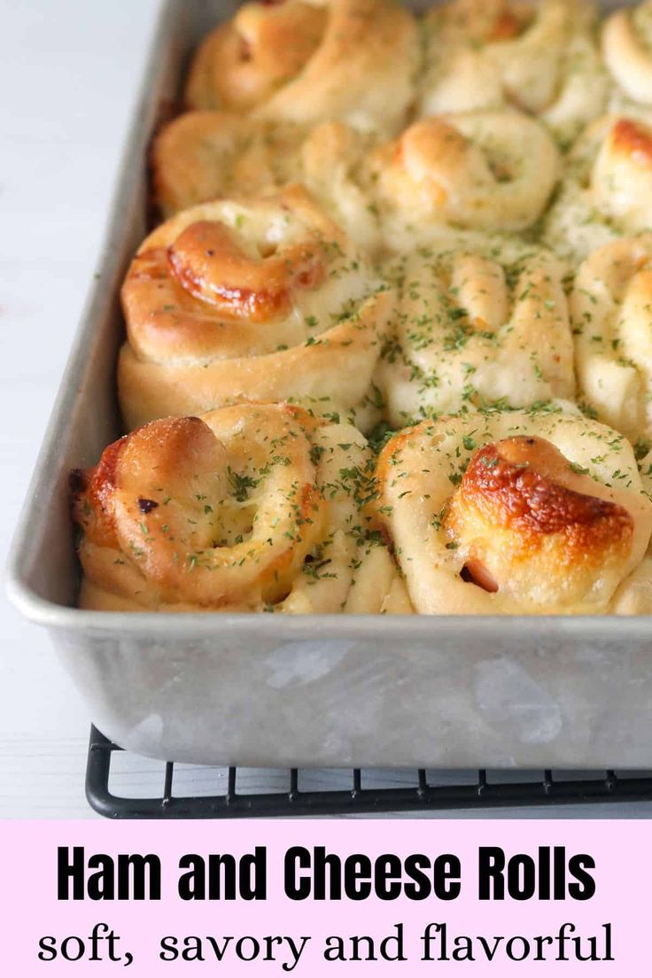 ham and cheese rolls soft, savory and flavorful baked in the oven