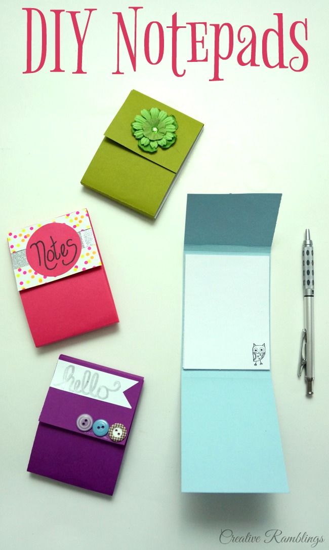 diy notepads made out of colored paper