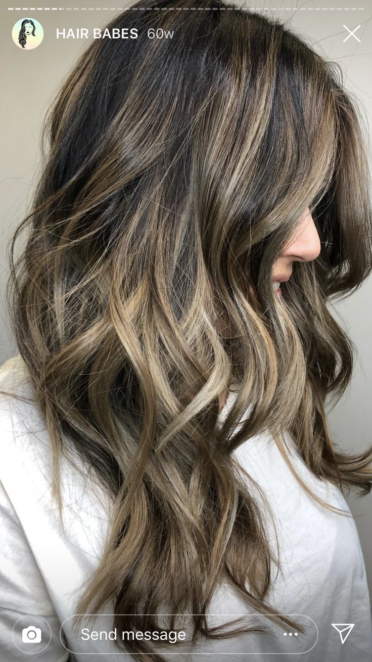 Highlights For Fine Hair Dark Brown, Long Hair With Bangs And Layers, Brunette Hair With Highlights, Brown Hair With Blonde Highlights, Brown Hair Balayage, 140 Pounds, Brown Blonde Hair, My Career, Hair Color And Cut