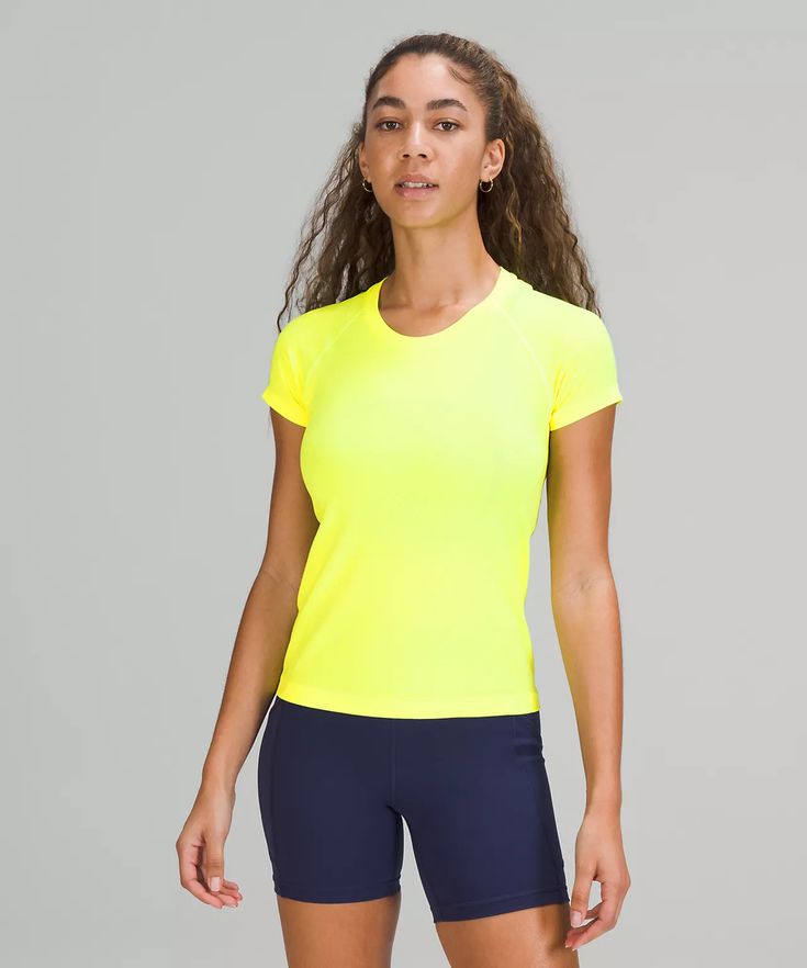 Swiftly Tech Short-Sleeve Shirt 2.0 *Race Length Online Only | Women's Short Sleeve Shirts & Tee's | lululemon Lululemon Athleisure T-shirt With Moisture-wicking, Lululemon Short Sleeve Athleisure Activewear, Lululemon Moisture-wicking Running Tops, Lululemon Athleisure Tops With Moisture-wicking, Lululemon Crew Neck Athletic Fit Activewear, Lululemon Stretch Tops With Seamless Construction, Lululemon Technical Moisture-wicking Activewear, Lululemon Moisture-wicking Crew Neck Activewear, Lululemon Sporty Moisture-wicking T-shirt