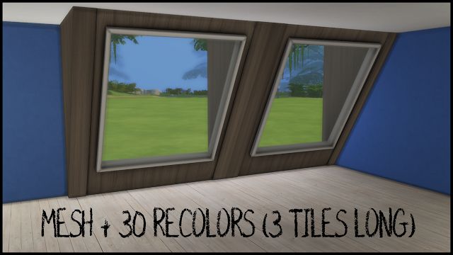 a room with three windows and the words mesh 3d records & tiles long on it