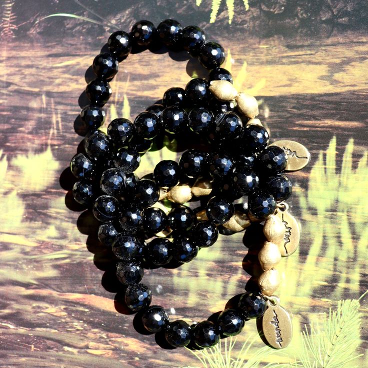 Harness the power of Black Onyx by wearing this bracelet alone or stack in multiples for a boost! A beautiful bracelet to add to your collection for a little sparkle and dimension. A powerful protection stone, Black Onyx absorbs and transforms negative energy while aiding the development of physical and emotional strength — especially in times of stress or grief. Spiritual Beaded Obsidian Bracelets, Black Onyx Beaded Bracelets For Healing, Black Spiritual Bracelet With Faceted Beads, Spiritual Black Stretch Bracelet With Gemstone Beads, Spiritual Black Bracelets With Faceted Beads, Black Spiritual Beaded Bracelets For Meditation, Bohemian Black Stretch Bracelet With Gemstone Beads, Black Beaded Bracelets For Meditation, Black Beaded Stretch Bracelet For Meditation