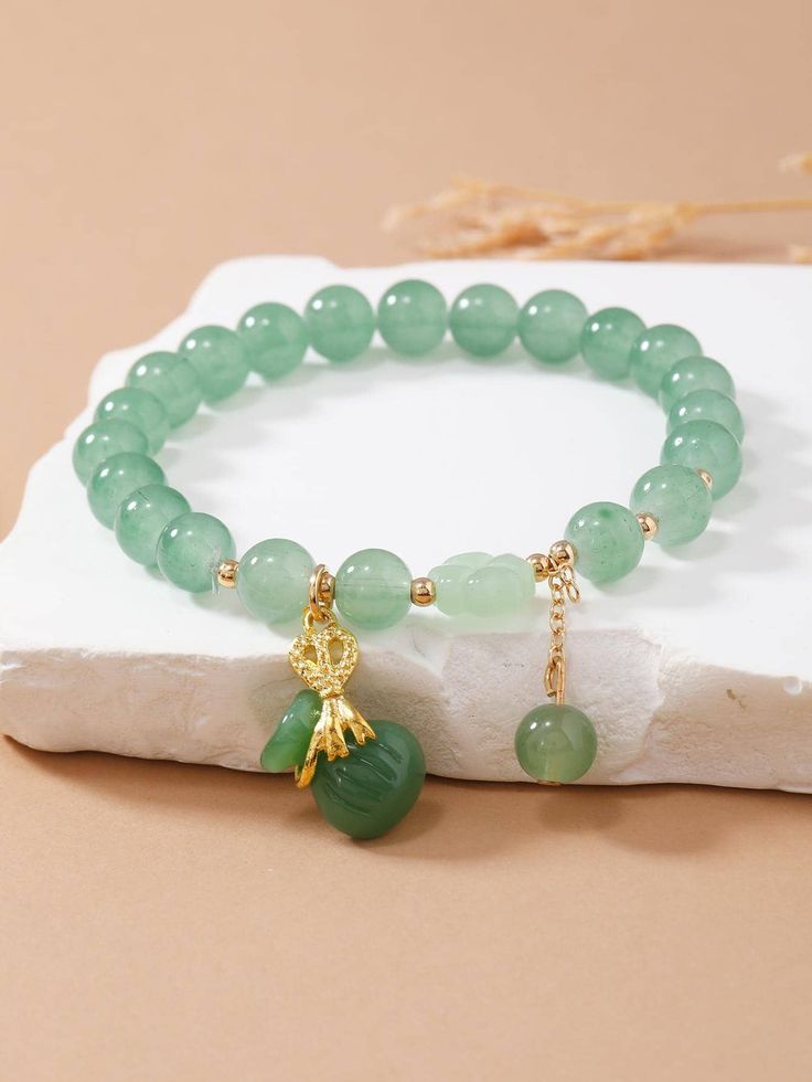 1pc Fashion Money Bag Charm Beaded Bracelet For Women For Daily Decoration Mint Green    Glass     Women Fashion Jewelry, size features are:Bust: ,Length: ,Sleeve Length: Mint Green Bracelet, Mint Green Jewelry, Mint Bag, Charm Beaded Bracelet, Rainbow High, Crystal Beads Bracelet, Glass Beaded Bracelets, Bead Charm Bracelet, Watches Women Fashion