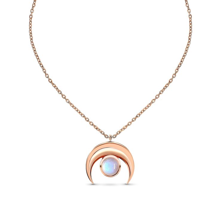 About This Necklace
There's a sense of natural serenity when you're wearing the Moonstone Necklace - Crescent Moon. Our authentic Moon Magic Moonstone's subtly colorful hues give it an iridescent and dream-like quality. Details
- Authentic Moon Magic Rainbow Moonstone- Stone Size: 0.39" (10mm)- Chain Length: 16" with 2" extender- Cut: Round-shaped cabochon cut - Gem authenticity approved by GIAHow To Style Our Moonstone Necklace - Crescent Moon is the Celestial Style Necklace With Moon Charm, Moonstone Necklace With Moon Charm For Meditation, Mystical Moonstone Necklaces For Meditation, Healing Moonstone Necklaces With Moon Charm, Mystical Moonstone Necklace For Meditation, Healing Moonstone Crystal Necklace With Moon Phase, Healing Moonstone Moon Phase Crystal Necklace, Spiritual Crescent Moon Phase Necklaces, Spiritual Crescent Moon Phase Necklace