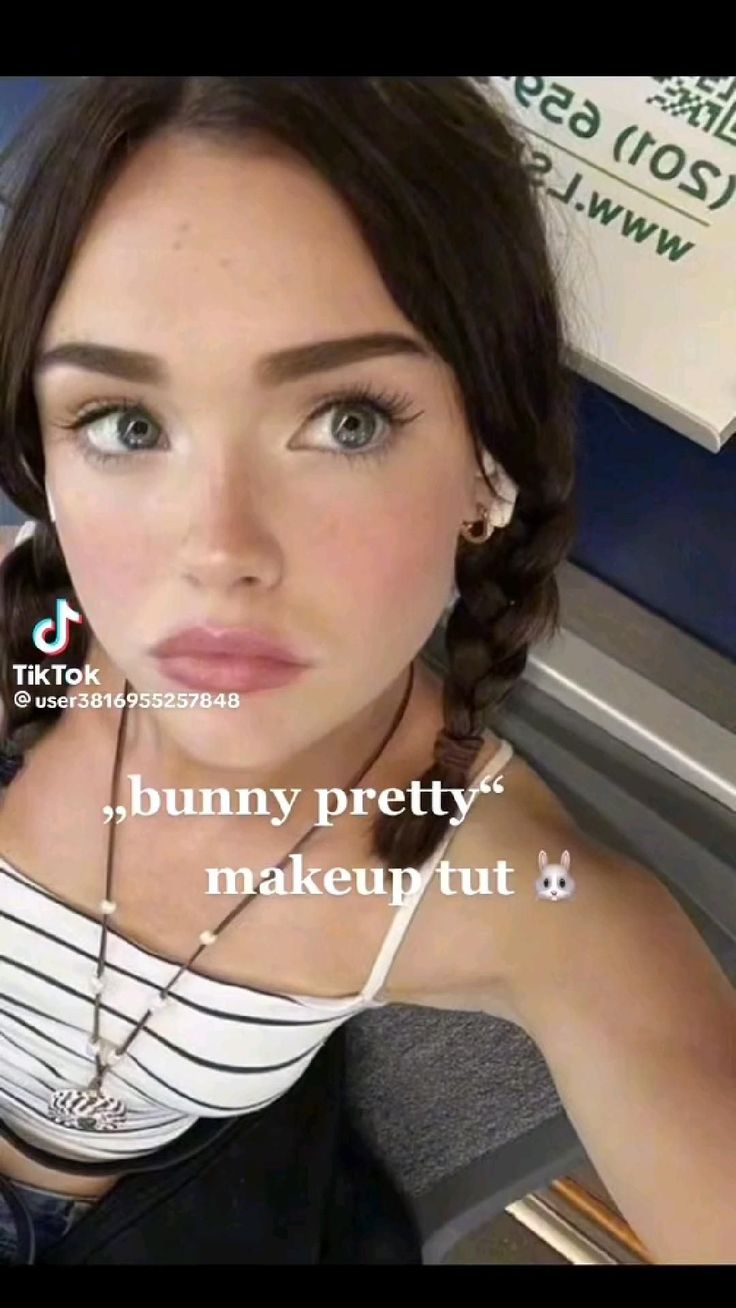 bunny pretty Bunny Pretty Makeup, Innocent Makeup, Bunny Pretty, Doe Eye Makeup, Doll Face Makeup, Bunny Makeup, Bear Makeup, Makeup Highlight, Makeup Contouring