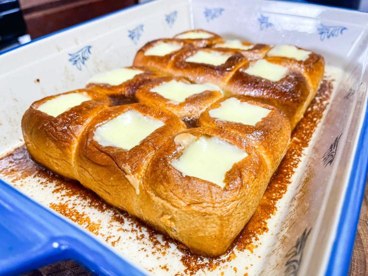 some kind of bread that is in a container