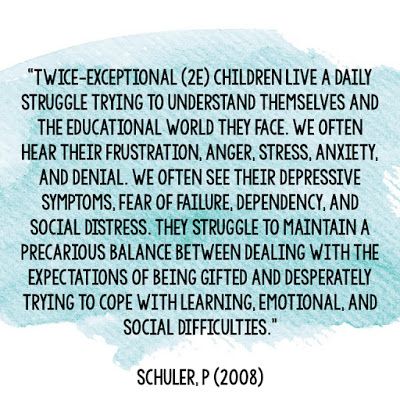 Twice Exceptional: Gifted with a Twist - Soaring with Snyder Twice Exceptional Children, Children Mental Health, Neurodivergent Things, Aba Resources, Average Student, Savant Syndrome, Twice Exceptional, Auditory Processing Disorder, Gifted Children