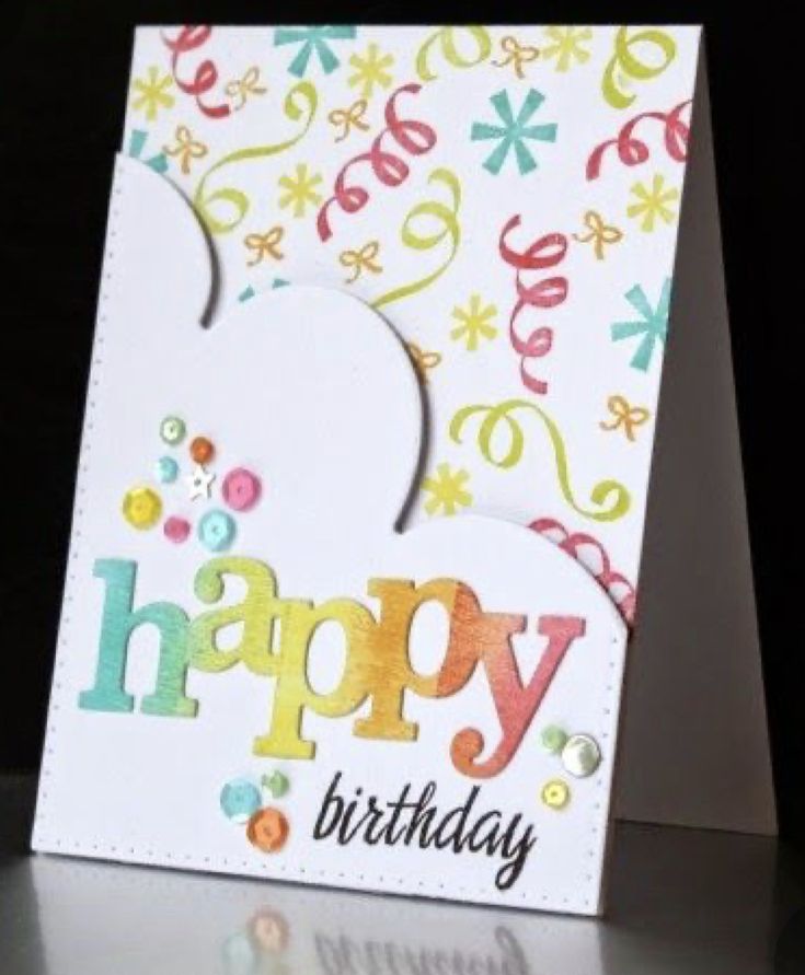 a birthday card with the words happy on it