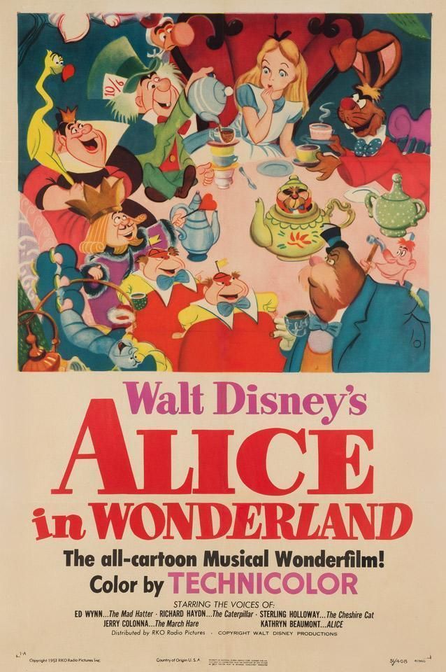 an old movie poster for the animated film alice and the wonderful mouse, with characters