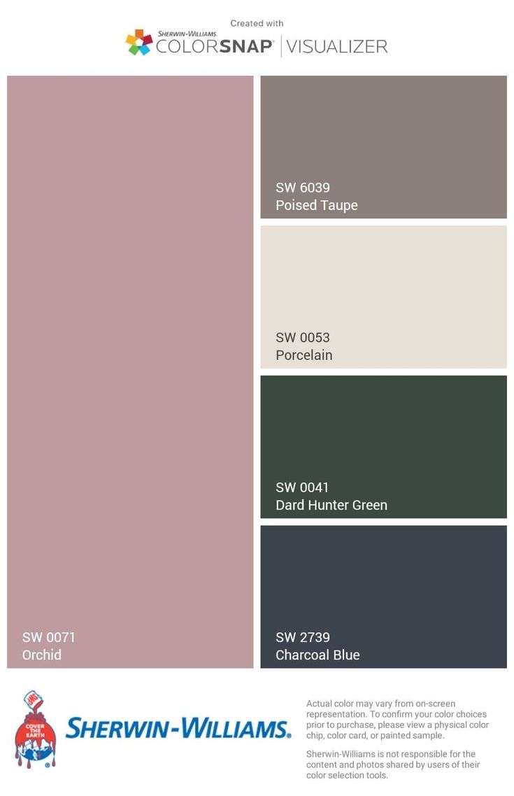 the color scheme for sherwinn - williams's paint colors