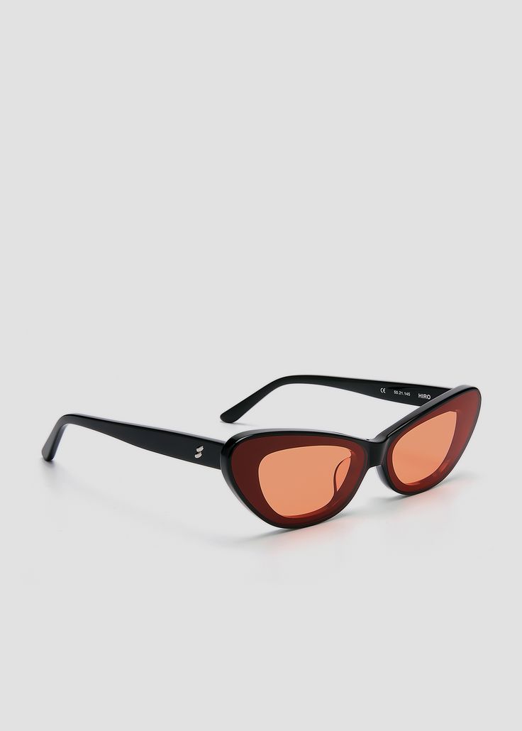 HIRO Modern Orange Cat Eye Sunglasses With Mirrored Lenses, Orange Mirrored Lenses Cat Eye Sunglasses, Orange Cat Eye Sunglasses With Mirrored Lenses, Retro Orange Cat Eye Sunglasses, Orange Cat Eye Sunglasses With Gradient Lenses, Chic Orange Cat Eye Sunglasses With Gradient Lenses, Chic Orange Sunglasses With Glass Lenses, Chic Orange Glass Sunglasses, Chic Orange Cat Eye Sunglasses