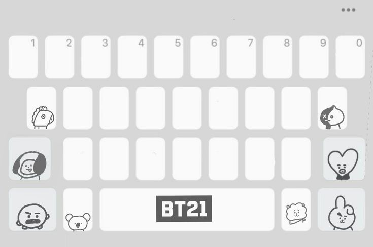 a keyboard with several different icons on the top and bottom keys, all in black and white