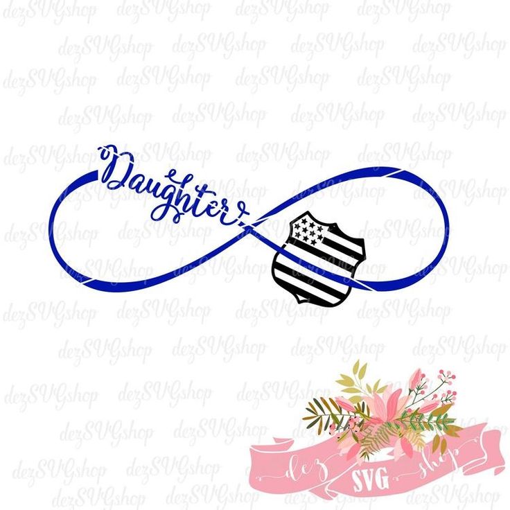 the word daughter with an american flag on it