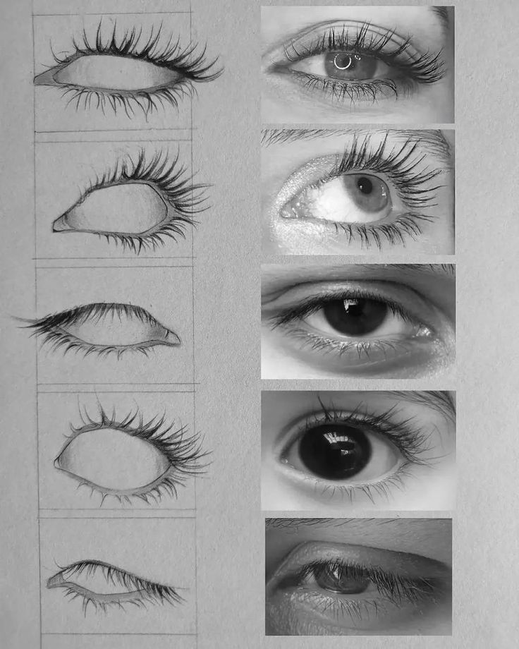 the different types of eyelashes are shown in this drawing lesson, which shows how to draw them