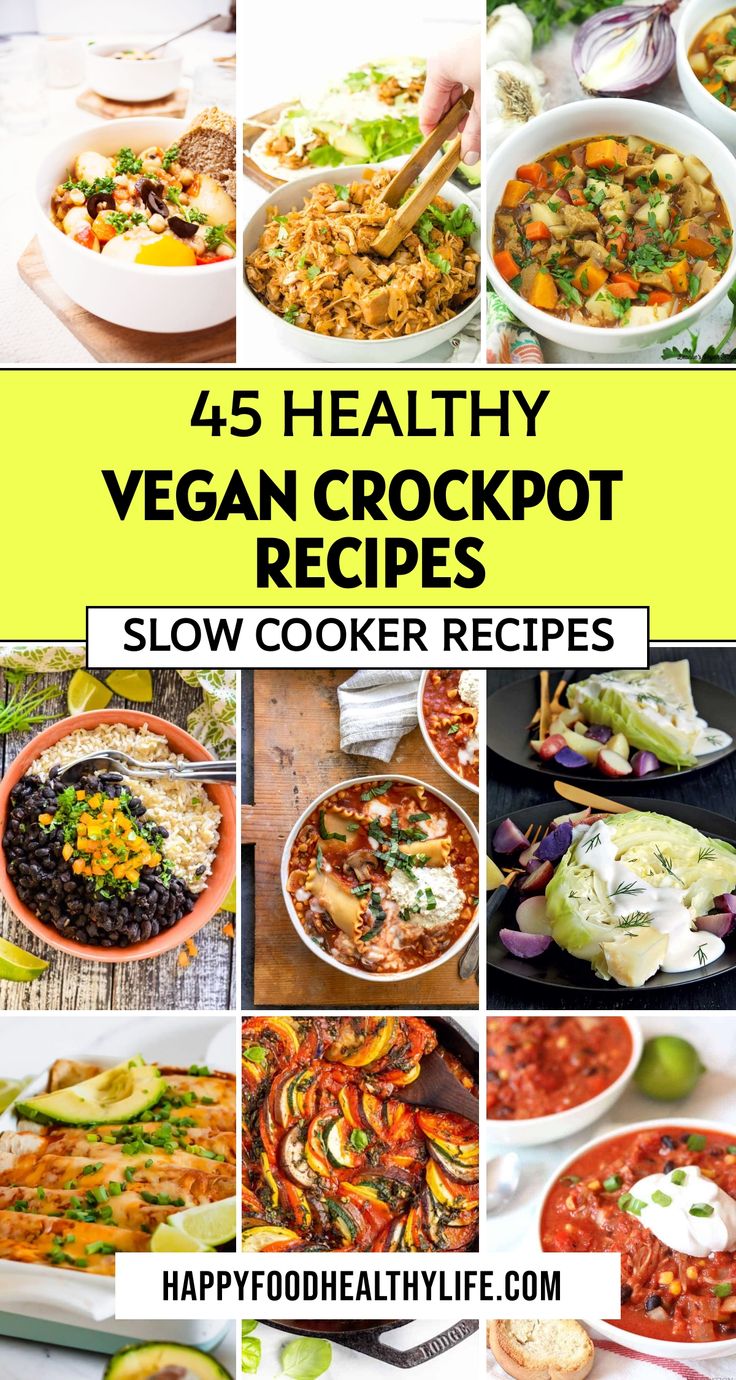 healthy vegan crockpot recipes that are easy to make and delicious for the whole family