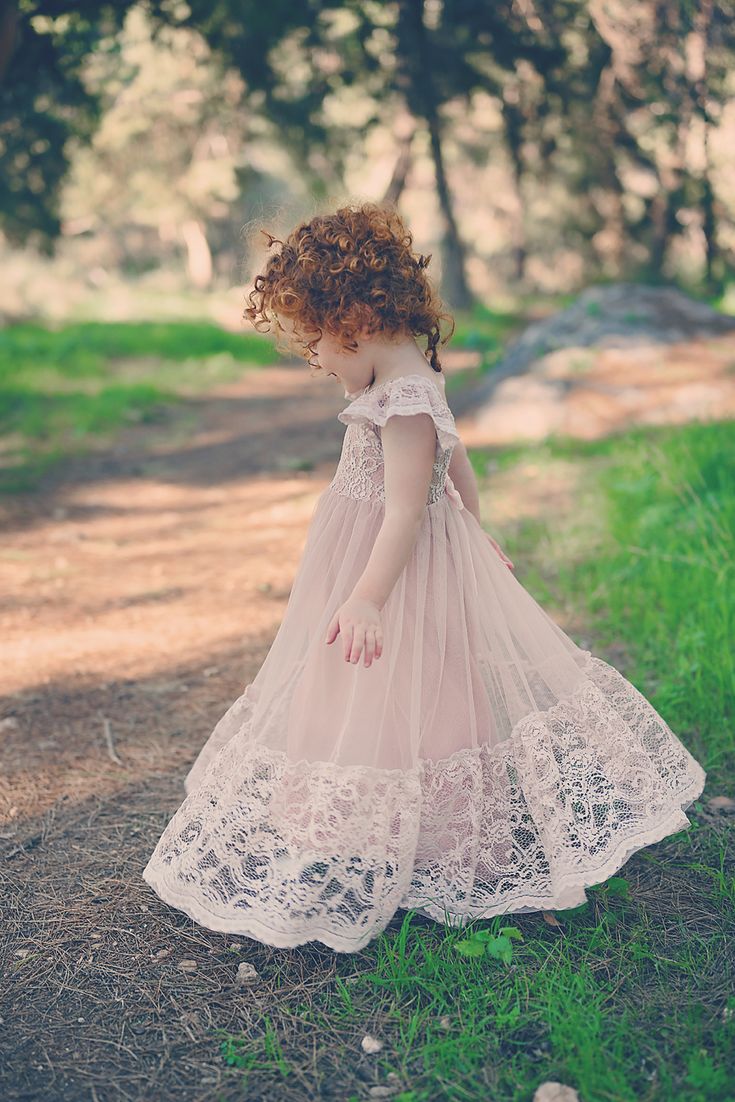 Boho Flower Girl Dress, Off White Lace Dress, Blush Flower Girl Dresses, Dress Websites, Boho Flower Girl, Dress Bodice, Pink Flower Girl Dresses, Ivory Flower Girl, Ivory Flower Girl Dresses