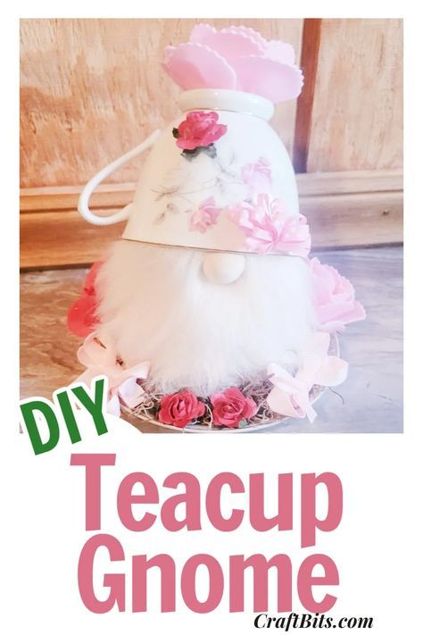 there is a cake that has been made to look like a teacup with flowers on it