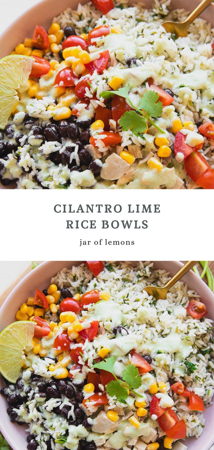 Cilantro lime rice served in a white bowl. Lime Cilantro Rice, Creamy Cilantro Lime Sauce, Cilantro Lime Rice Recipe, Lime Rice Recipes, Black Beans Corn, Cilantro Rice, Cilantro Lime Sauce, Healthy Bowls Recipes, Chicken Rice Bowls