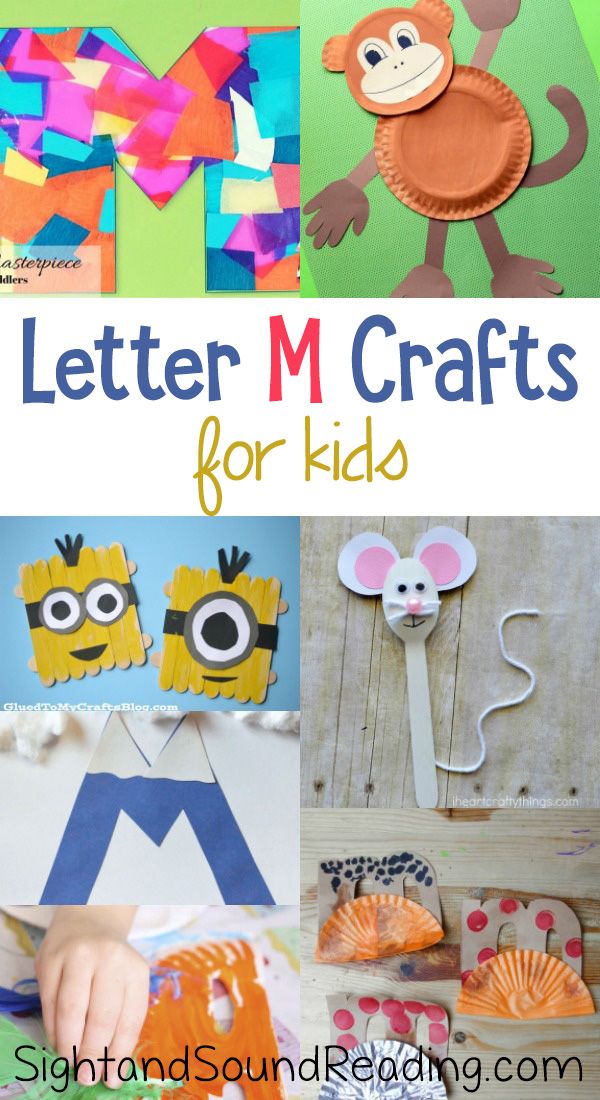 letter m crafts for kids to make with construction paper