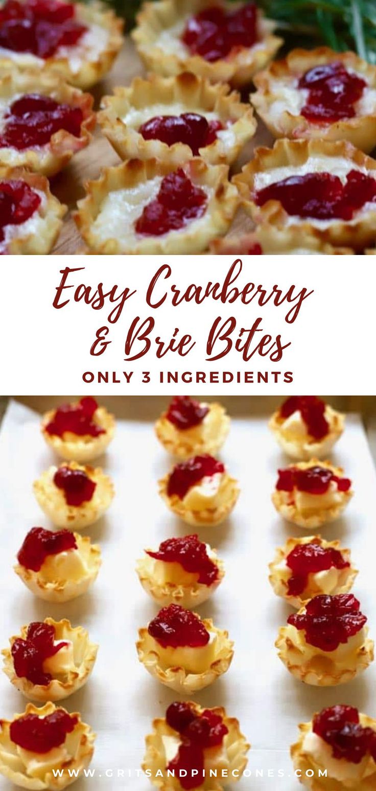 easy cranberry and brie bites are perfect for thanksgiving or any special occasion