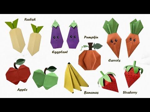 origami fruits and vegetables with names