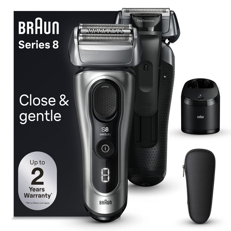 Level up your beard care routine and shave experience with Braun's upgraded Series 8 Electric Shaver for men. This Braun wet and dry shaver delivers a close and gentle shave even under the chin and nose. Featuring a 40-degree swiveling head and floating blades, this foil shaver gently adapts to facial contours, ensuring closeness and skin comfort. Braun's unique Sonic Technology uses 10,000 micro-vibrations to help capture more hair while gently gliding over the skin. In addition, AutoSense tech Braun Shaver, Shaver For Men, Shaving Supplies, Holiday Gifts For Men, Mobile Charging, Electric Shaver Men, Nose Hair Trimmer, Shaving Kit, Excess Hair