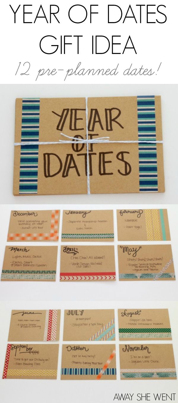 the year of dates gift idea is an easy and fun way to give someone's date