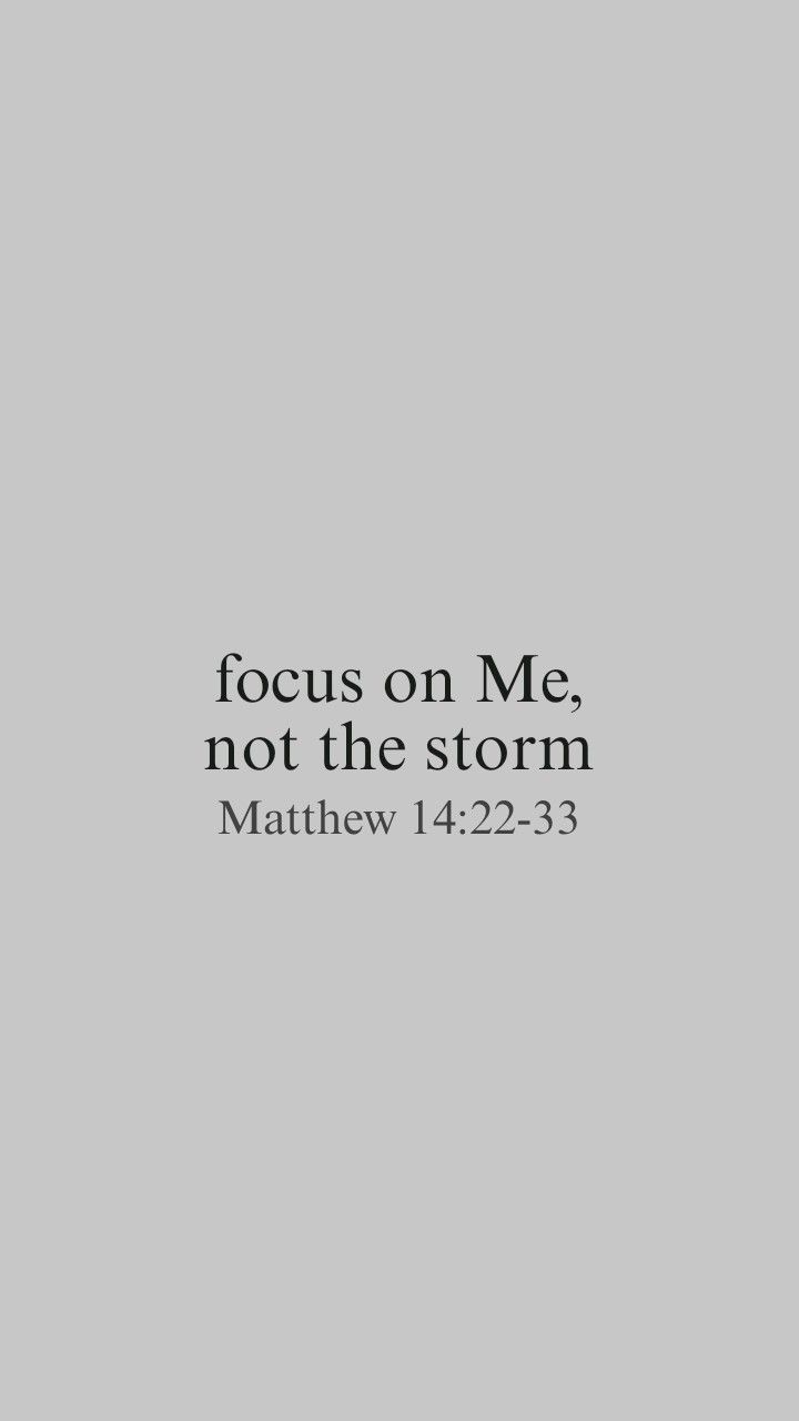 an image with the words focus on me, not the storm written in black and white