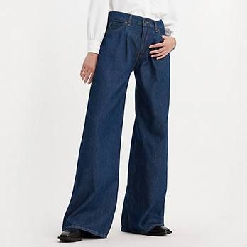 Baggy Dad Wide Leg Women's Jeans - Dark Wash | Levi's® US Levi's Wide Leg Medium Wash Jeans, Levi's Wide Leg Denim Flare Jeans, Levi's High Rise Relaxed Fit Flare Jeans, Levi's Medium Wash Wide Leg Pants, Levi's Wide Leg Medium Wash Pants, Levi's Wide Leg Denim Blue Bottoms, Levi's Relaxed Fit Wide Leg Jeans, Levi's Relaxed Fit Dark Wash Flare Jeans, Levi's Wide Leg Jeans For Everyday Wear