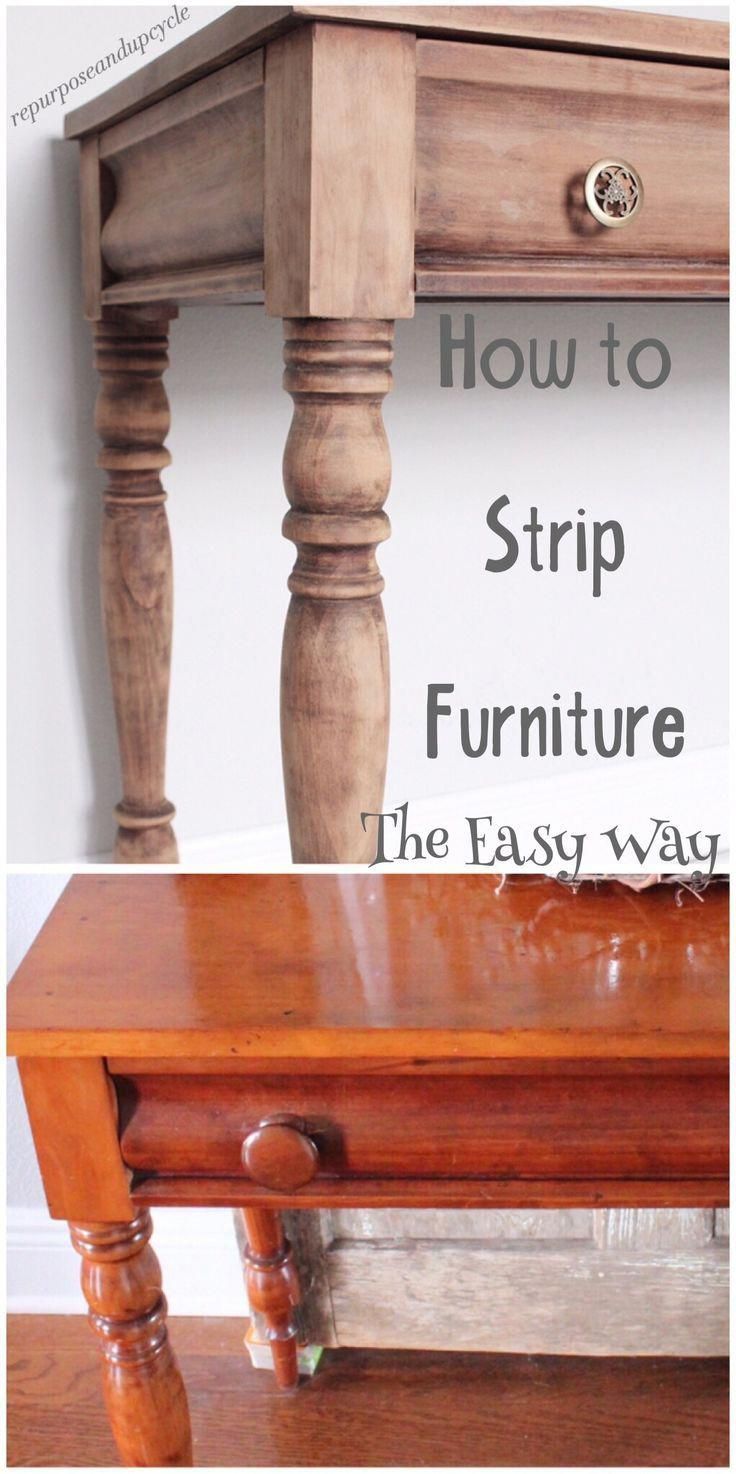 an old table is turned into a diy furniture makeover with the easy way