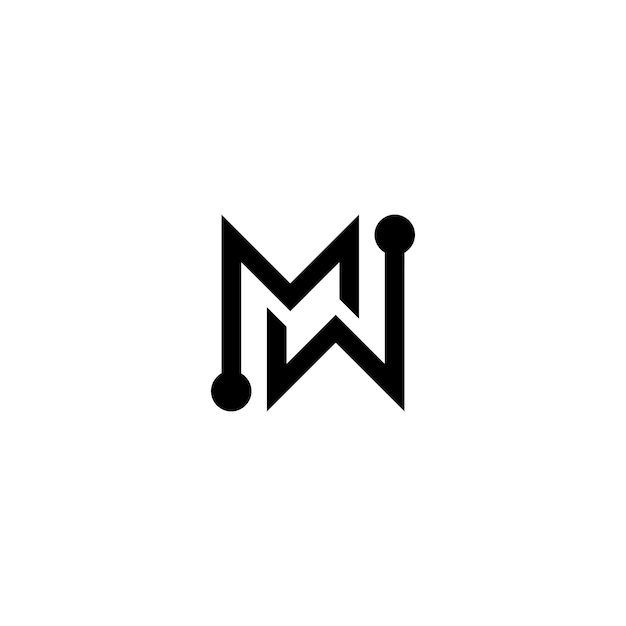 the letter m is made up of black lines