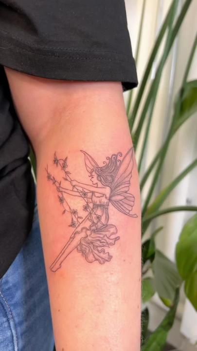 Fairy Tattoo Ideas, Faerie Tattoo, Swing Tattoo, Pixie Tattoo, Underarm Tattoo, Maching Tattoos, Whimsical Tattoos, Fairy Tattoo Designs, Fantasy Tattoos