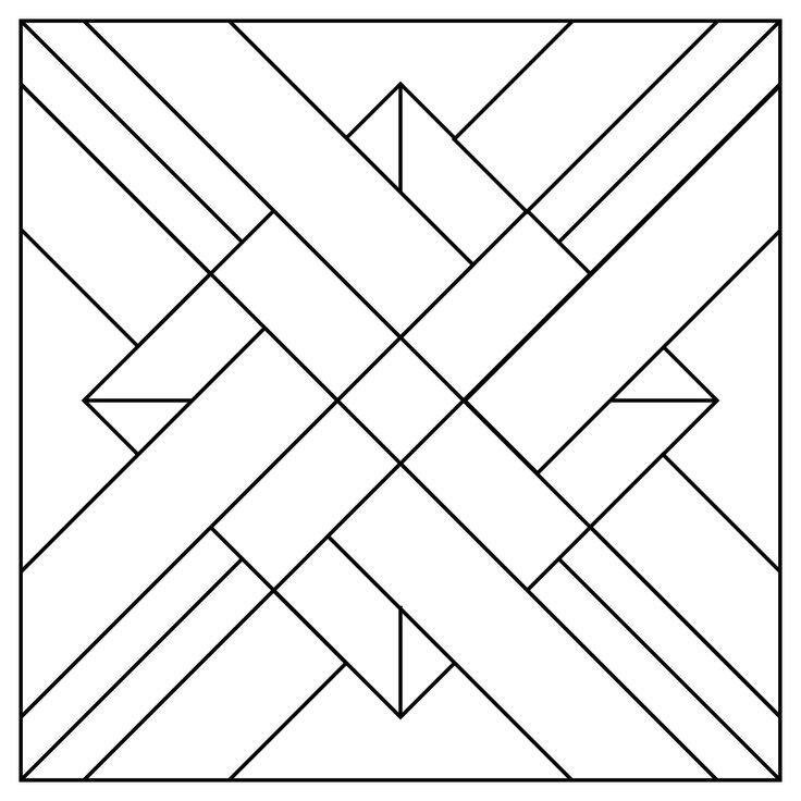 an abstract geometric design with lines in the center and diagonals on each side, as well as arrows