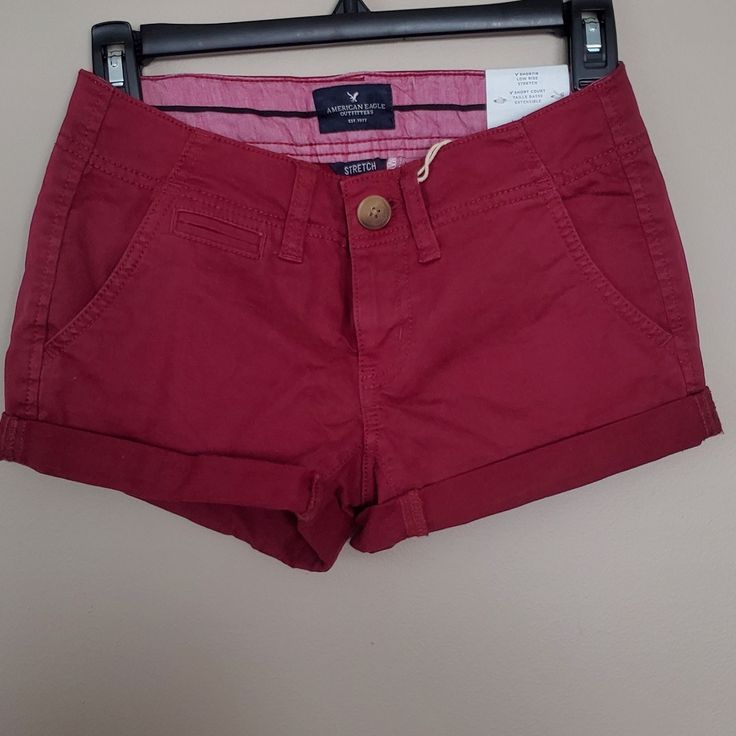 The Color Is Like A Wine/Burgundy. It's A Little Lighter In Person. Super Cute Color. Casual Burgundy Cotton Bottoms, Summer Cotton Bottoms In Burgundy, Summer Cotton Burgundy Bottoms, Summer Burgundy Cotton Bottoms, Burgundy Cotton Bottoms For Summer, Casual Burgundy Bottoms Short Length, Burgundy Casual Shorts, Casual Burgundy Shorts, Casual Burgundy Short Bottoms