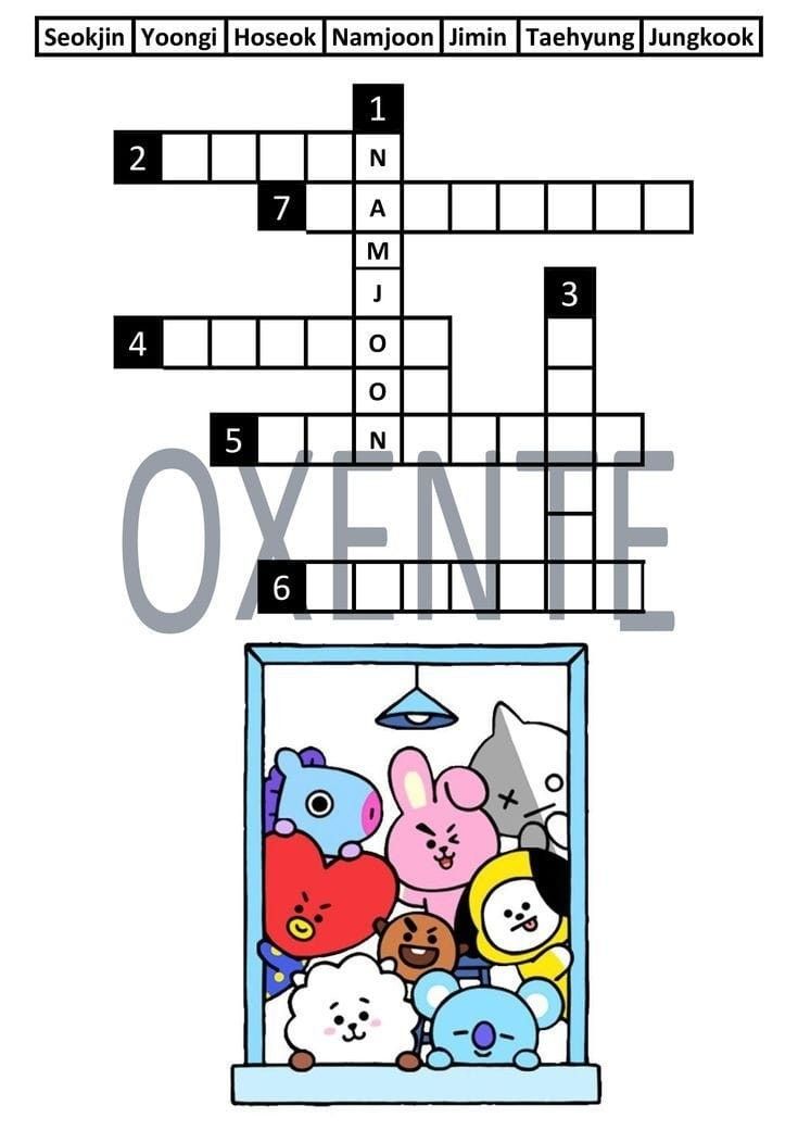 a crossword puzzle with animals in it