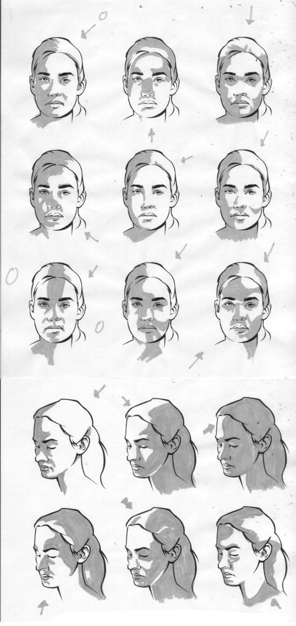 an image of various facial expressions in black and white