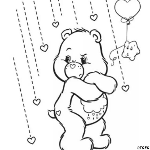 a black and white drawing of a teddy bear hugging it's back with its paw on