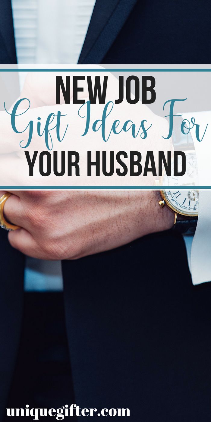 a man wearing a suit and tie with the words new job gift ideas for your husband