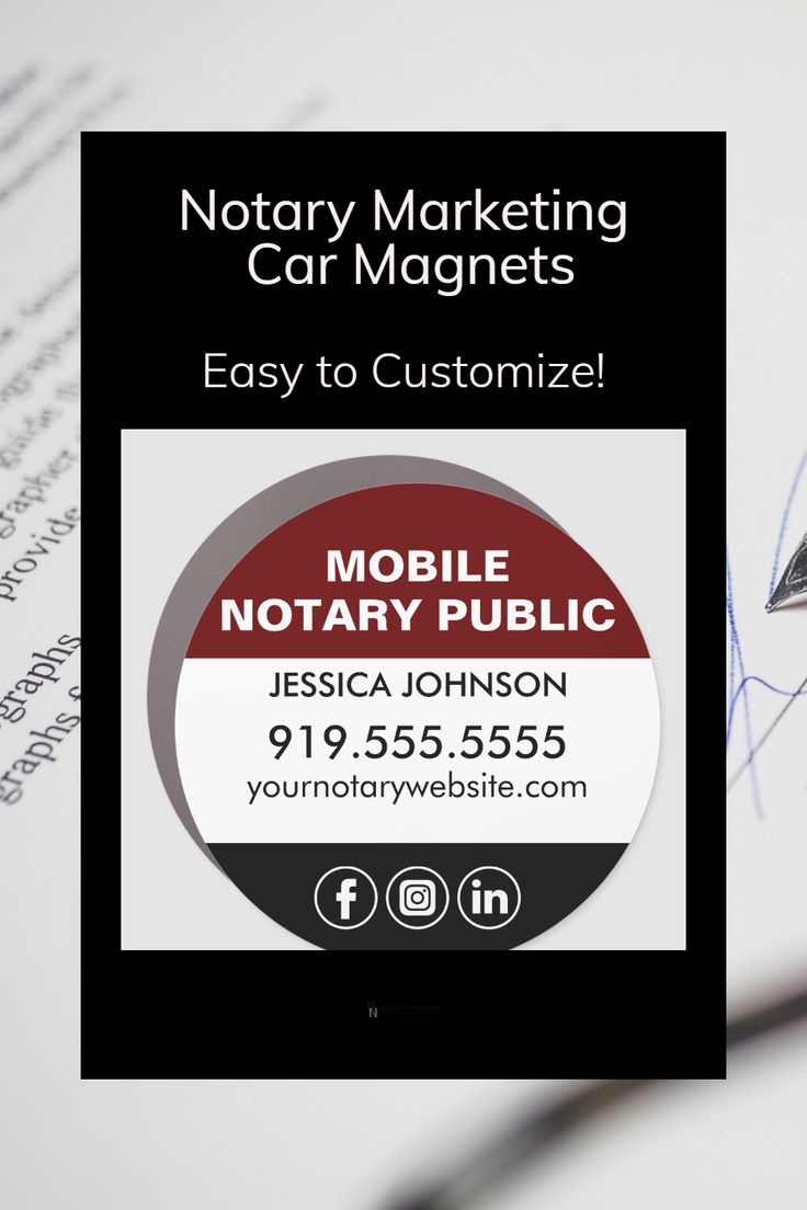 an image of a business card for mobile notary public