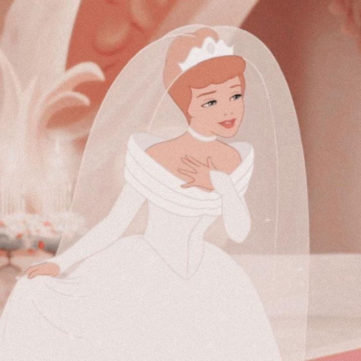 the princess in her wedding dress