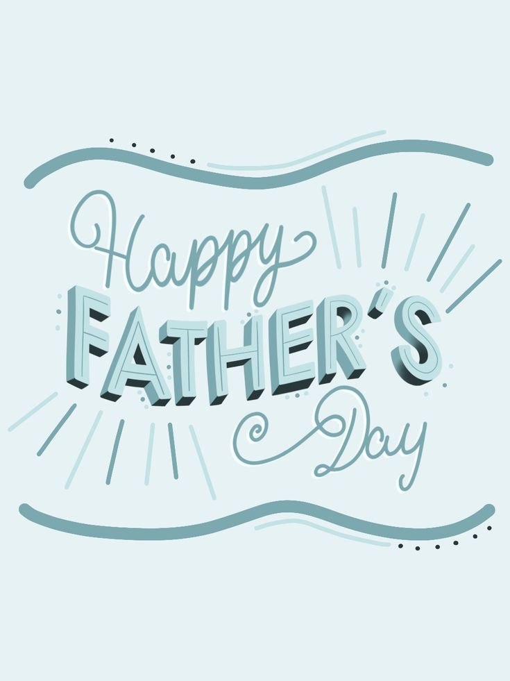 happy father's day card with hand lettering