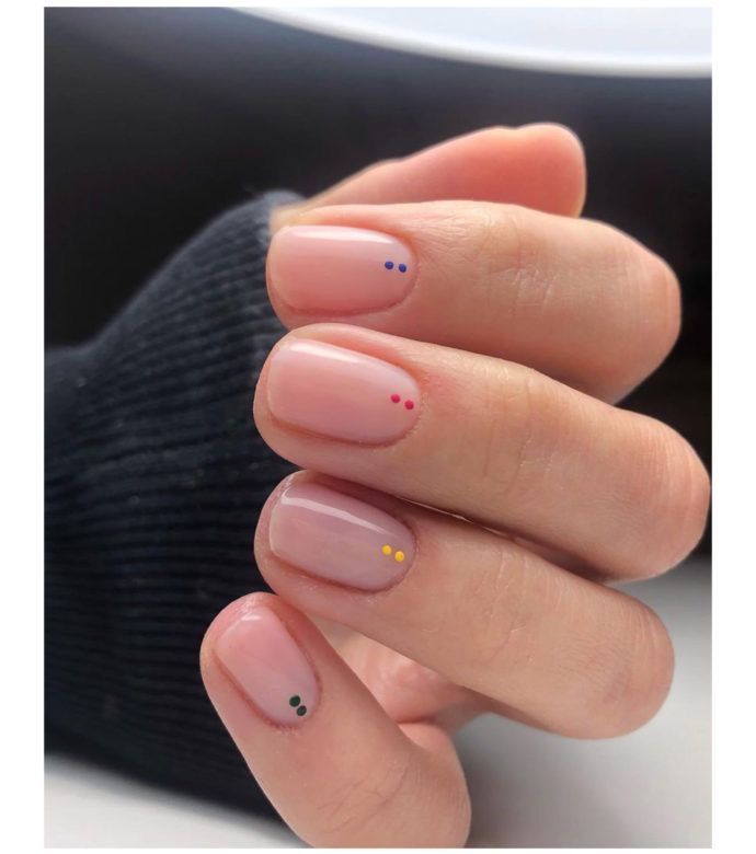 Short Nail Manicure, Minimal Nails Art, Mens Nails, Nagellack Trends, Subtle Nails, Minimal Nails, Dots Nails, Cute Gel Nails, Short Acrylic Nails Designs