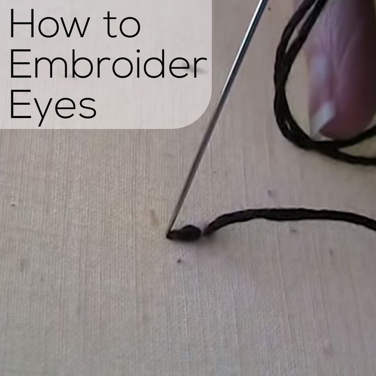 an image of how to embroider eyes on a sewing machine with text overlay that reads, how to embroider eyes