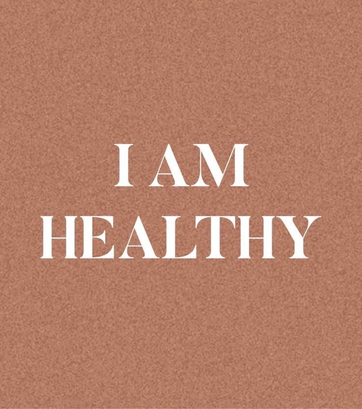 the words i am healthy on a brown background